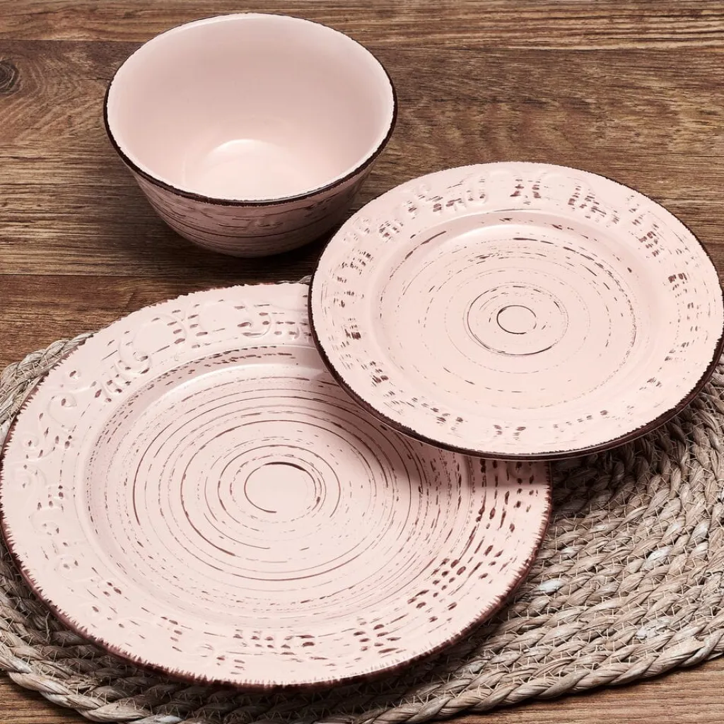 Dinnerware Service For 4|Pfaltzgraff® Trellis Pink 12 Piece Dinnerware Set, Service for 4