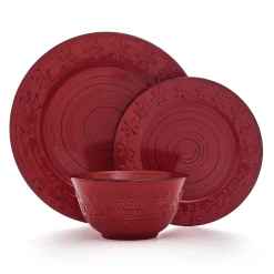 Dinnerware Service For 4|Pfaltzgraff® Trellis Snowflakes 12 Piece Dinnerware Set, Service for 4