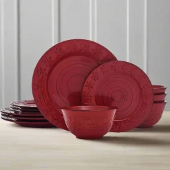 Dinnerware Service For 4|Pfaltzgraff® Trellis Snowflakes 12 Piece Dinnerware Set, Service for 4