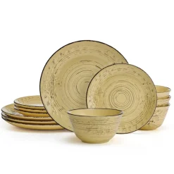 Dinnerware Service For 4|Pfaltzgraff® Trellis Sunflower 12 Piece Dinnerware Set, Service for 4