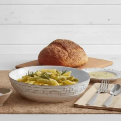 Pasta Bowls|Pfaltzgraff® Trellis White Individual Pasta Bowl