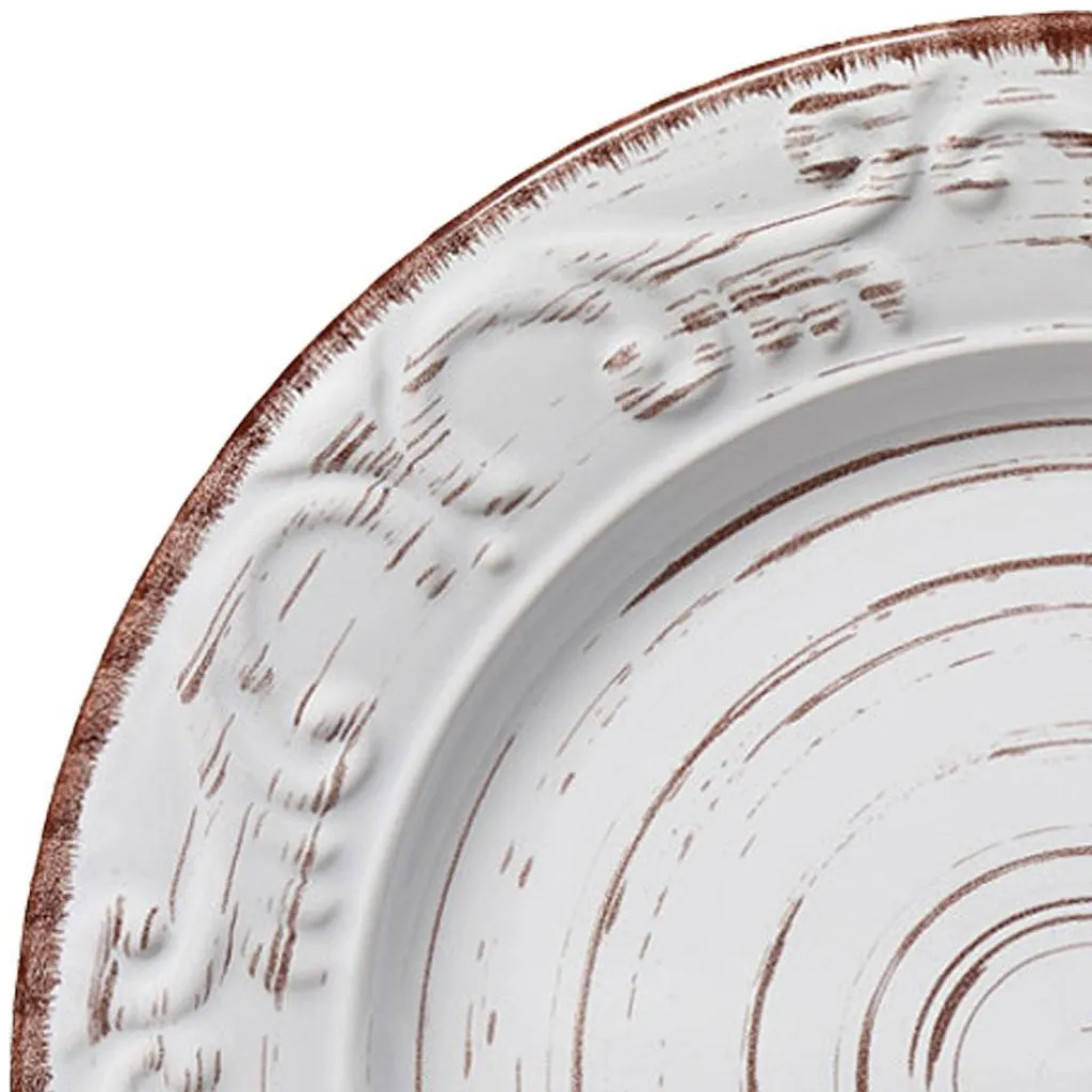 Dinner Plates|Pfaltzgraff® Trellis White Set of 4 Dinner Plates