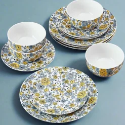 Dinnerware Service For 4|Pfaltzgraff® Vibrant Garden 12 Piece Dinnerware Set, Service for 4