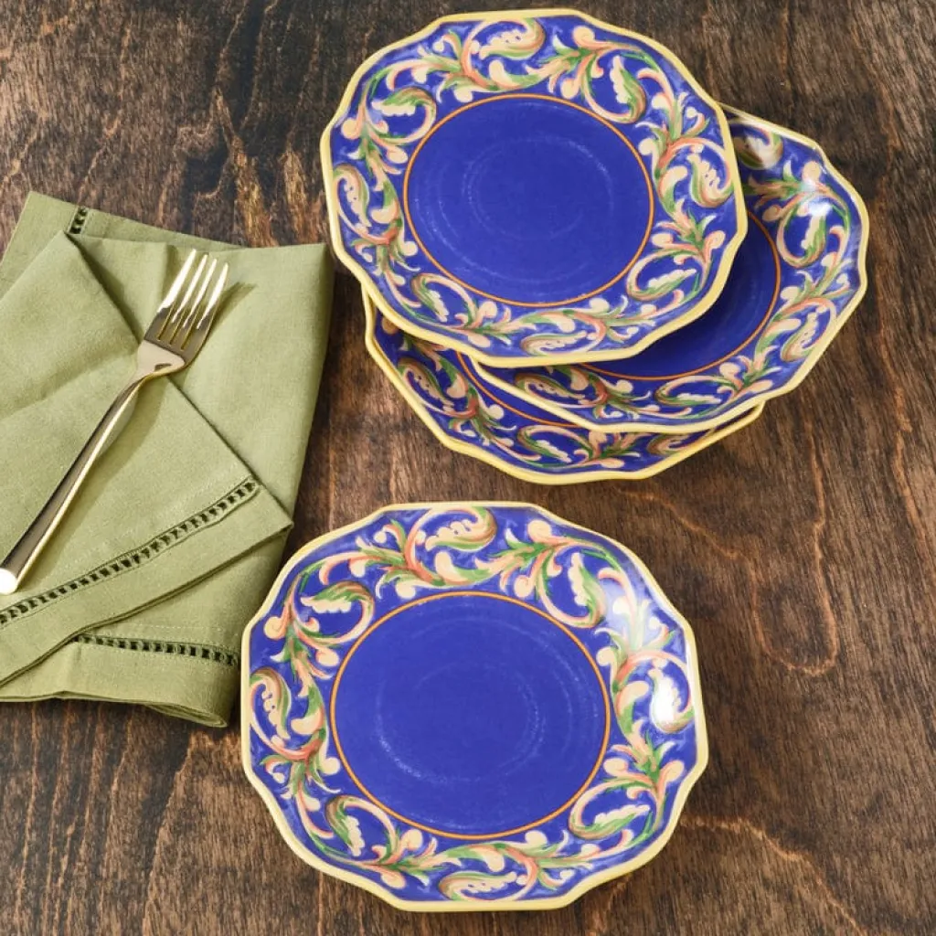 Salad Plates|Pfaltzgraff® Villa della Luna® Set of 4 Blue Salad Plates