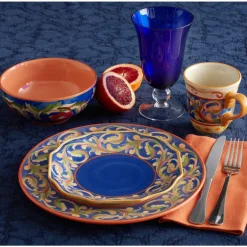 Salad Plates|Pfaltzgraff® Villa della Luna® Set of 4 Blue Salad Plates