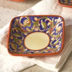 Appetizer Plates|Pfaltzgraff® Villa della Luna® Square Ceramic Wine Tapas Plate