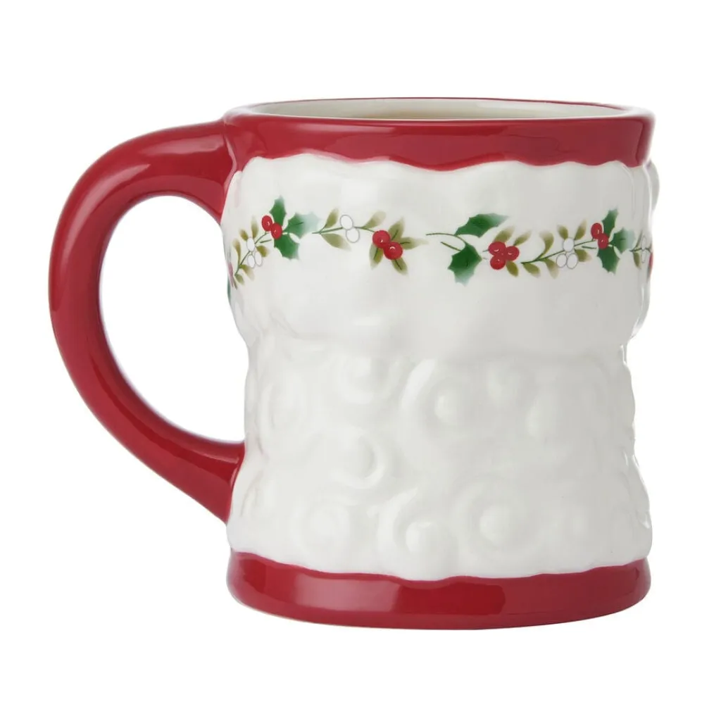 Coffee Mugs|Pfaltzgraff® Winterberry® African American Santa Mug
