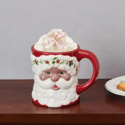 Coffee Mugs|Pfaltzgraff® Winterberry® African American Santa Mug