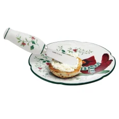 Appetizer Plates|Pfaltzgraff® Winterberry® Cardinal Appetizer Plate with Spreader