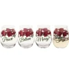 Drinking Glasses|Pfaltzgraff® Winterberry® Ribbon Set of 4 Stemless Wine Glasses