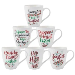 Coffee Mugs|Pfaltzgraff® Winterberry® Set of 6 Sentiment Mugs