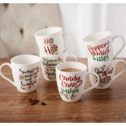 Coffee Mugs|Pfaltzgraff® Winterberry® Set of 6 Sentiment Mugs