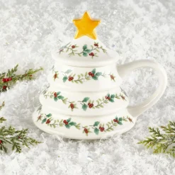 Coffee Mugs|Pfaltzgraff® Winterberry® Tree Figural Covered Mug