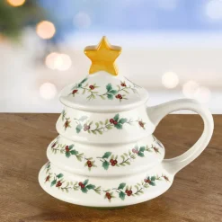 Coffee Mugs|Pfaltzgraff® Winterberry® Tree Figural Covered Mug